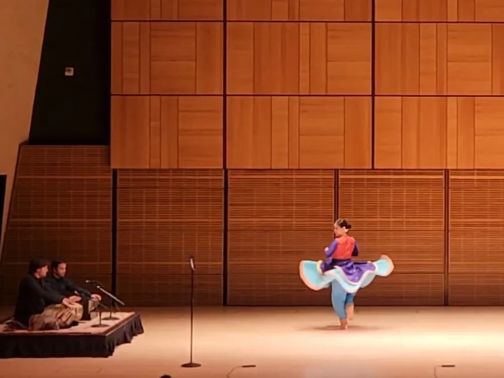 Jin Won performing Kathak with tabla and harmonium — US STREAM Arts & Cultural Festival, Zankel Hall, Carnegie Hall, Feb 21, 2025